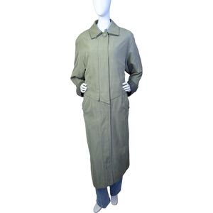 90s Apropos Sage Green Trench-Style Duster Coat | Scandi Girl | Minimalist